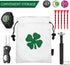 Golf Valuables Pouch Bag with Drawstrings, Leather Golf Tee Pouch for Men and Women