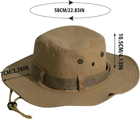 YOLAI Mens and Womens Outdoor Mountaineering Cap Sunscreen Wide Brim Bucket Hats Foldable Roll Up Sun Hats Visors