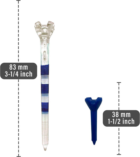 Zario Golf Tees 3 1/4 inch with 1 1/2 inch Combo, Near Unbreakable Plastic Golf Tees - 50 Count