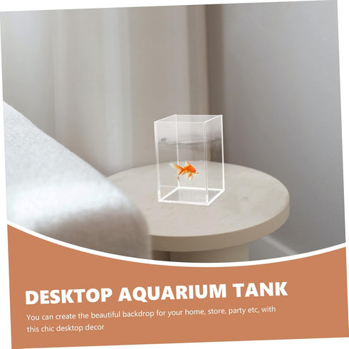 Transparent Betta Tank Aquarium Fish Tank Terrarium Decor Glass Aquarium Hydroponic Fish Tank Fish Tank for Betta Fish Acrylic Fish Tank Aquarium Desktop Fish Tank Plant Suite