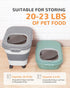 20-23Lbs Collapsible Dog Food Storage Container with Casters and Scoop, Travel Silicone Bowl - Keeps Dry Food Fresh