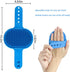 Pet Dematting Undercoat Rake + 2 Pack Dog Bath Grooming Brush, Shedding Brush Dematting Tool for Dogs and Cats, Blue