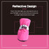 Dog Shoes for Hot Pavement, Anti-Slip Sole Summer Booties with Reflective Straps for Small Medium Dogs 4PCS Pink