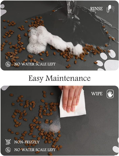 Absorbent Pet Feeding Mat for Food and Water Bowl - Quick Dry Dog Water Dispenser Mat, No Stains, Dog Accessories