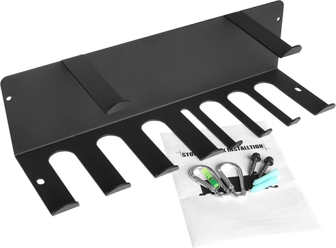 Heavy Duty Multi-Purpose Gym Equipment Storage Rack - Resistance Bands Hanger Barbell Rack for Exercise