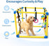 Puppy Play Gym with Hanging Toys Interactive Dog Enrichment Toy Frame for Indoor Puppy Training, Mental Stimulation