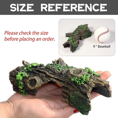 Large Aquarium Decorations - Air Bubbler Tree Fish House for Betta Hideout, Buddha Decor Temple Ruins, Reptile Shelter