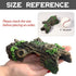 Large Aquarium Decorations - Air Bubbler Tree Fish House for Betta Hideout, Buddha Decor Temple Ruins, Reptile Shelter