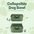 Collapsible Dog Water Bowl 30oz - 2 in 1 Portable Travel Food Bowl with Lid, Easy Carry Handle for Pets