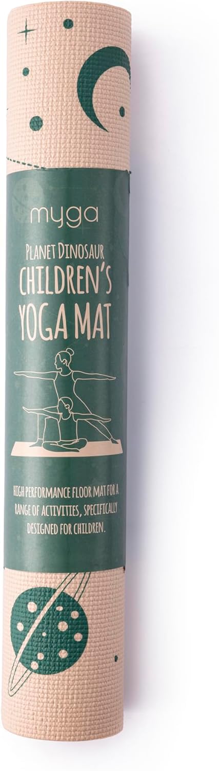 Myga Silk Print Kids Yoga Mat,Non-Slip Yoga Mat for Childrens Exercise, Fitness, Yoga and Mindfulness Lightweight, Easy