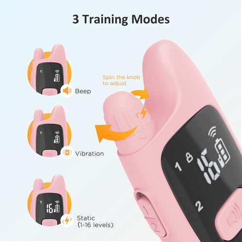 PATPET Dog Shock Collar with Remote - Waterproof Training Collar for Small Medium Large Dogs with Beep, Vibration, 16