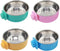 Pet Feeder Dog Bowl - Stainless Steel Hanging Bowl for Crates & Cages - Dog Parrot Bird Water Dish (S: 4.5''x2'', Blue)