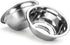 2 Pack 8" Stainless Steel Dog Bowls, 50oz Durable Replacement Bowls for Food and Water, Fit for COMESOON Stand