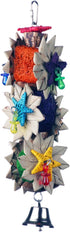 Super Bird Creations SB1098 Palm Star Bird Toy for Medium Birds, Colorful Leaves and Mahogany Pods