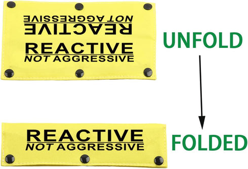 JXGZSO Reactive Not Aggressive Do Not Pet Dog Leash Sleeve Reactive Dog Leash Wrap (reactive N aggressive DLS)
