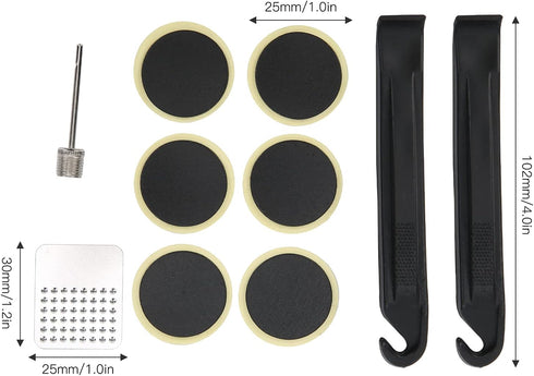 Tyre Glueless Patch - Small Lightweight Inner Tube Repair Kit for Fixed Gear Bikes, Repair Tool Kit