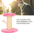 Cat Scratching Post Interactive Soft Plush Sisal Rope Cat Tree for Indoor Cats and Kittens (Pink)