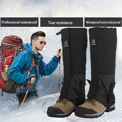 Waterproof Gaiters for Hiking, Lightweight Leg Gaiters with Upgraded Zipper Design, Breathable Shoe Gaiters for Men
