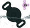 Waterproof Airtag Dog Collar Holder, Compatible with Apple AirTag, Silicone Anti-Lost Case for Pet GPS Tracker (Black)