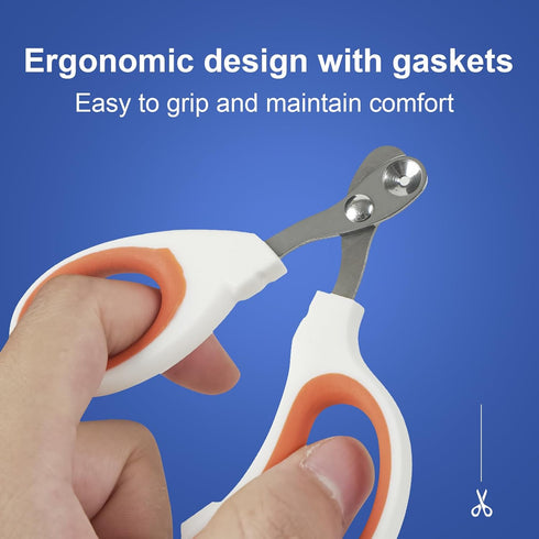 Vesslam Trimmer Set Cat Nail Clippers with Circular Cut Hole -Avoid Over Cutting Pet Nail Clippers -Sharp Angled Blade
