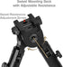 Lion Gears Tactical Pro Bipod, Height Adjustable 8.5" to 10.6" with Double Swivel and QD Mounting Deck