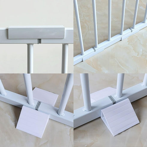 6pcs Fence Reinforcement Groove, Durable U Shape Portable Support Feet for Pet Gate