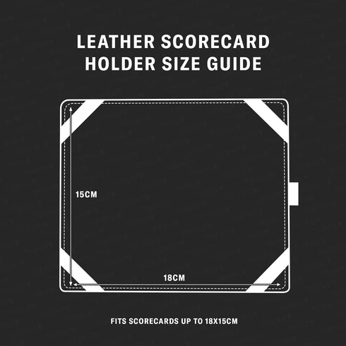TORRO Regular Golf Scorecard Holder, Genuine Leather Golf Score Card Wallet with Pencil Loop