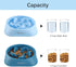 MateeyLife Slow Feeder Dog Bowls 2PCS, Anti-Choking Puzzle Dog Food Bowls for All Breeds Pets LightBlue