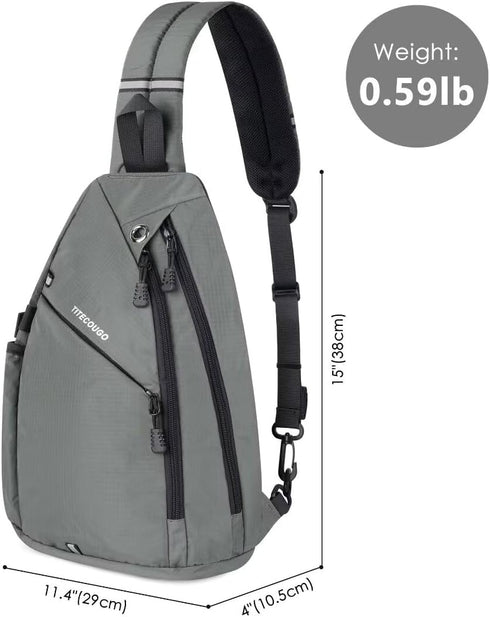 TITECOUGO Sling Bag Crossbody Shoulder Outdoor Travel Hiking Backpack for Women & Men