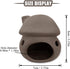 WishLotus Aquarium Cave Decoration, Durable Aquarium Fish Hideout Ceramic Fish Tank Ornament Mushroom House Fish Tank Betta Hidden Tunnel for Fish and Shrimp Rest Play and Natural Breeding (Brown) by WishLotus