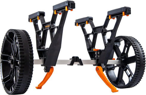 YakAttack TowNStow Kayak Cart, BeadLoc Rubber Tread Wheel for Hardpack Ground Surfaces, Black - Single Pack