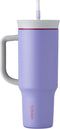 Owala Stainless Steel Triple Layer Insulated Travel Tumbler, 40 oz with Spill Resistant Lid, Light Purple
