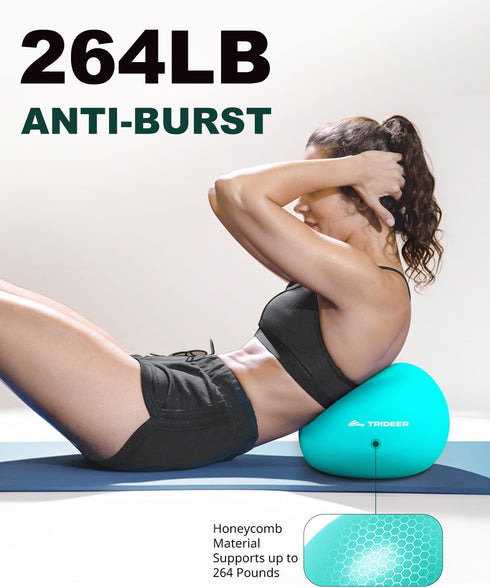 Trideer 9 Inch Pilates Ball, Small Exercise Ball with Guide for Yoga, Core Training, Physical Therapy, Stability