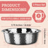 2pcs Stainless Steel Dog Bowls: Hammered Thickened Metal Feeding or Water Bowls for Small/Medium/Large Dogs & Cats