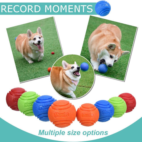 Rubber Balls for Dogs - High Bounce Chew Resistant Dog Training Ball Sets for Medium Large Dogs 60+ lbs