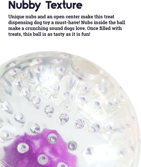 Petstages Nubbiez Treat and Squeak Ball Dog Toy
