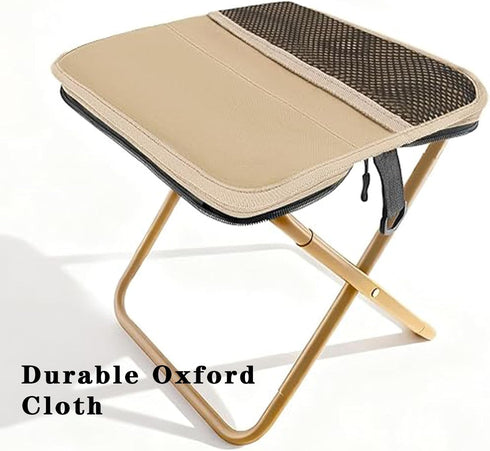 PIGIAOKA 12 inch Collapsible Camping Stool, Portable Folding Stool with Sling Bag, Ultralight Camping Chair Fishing