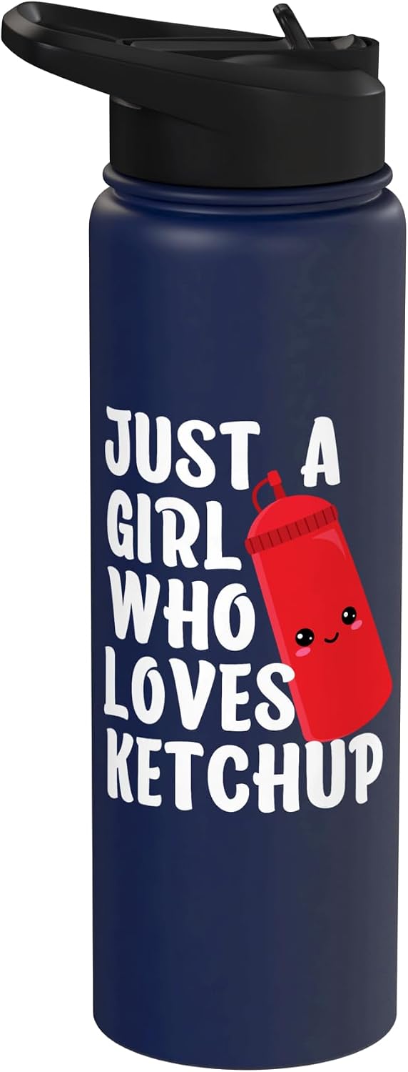 Ketchup Costume Kids I Wonder If Ketchup Loves Me Just A Girl Who Loves Ketchup Shirts I Love Ketchup Stainless Steel