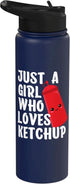 Ketchup Costume Kids I Wonder If Ketchup Loves Me Just A Girl Who Loves Ketchup Shirts I Love Ketchup Stainless Steel