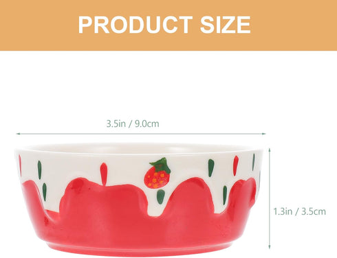 Dish Water Small Glider Sugar Gerbil Rat Pattern Pet Hamster Feeding Bowl, Cute Ceramic Animal Container