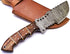 Rare Custom Blood Grooved Damascus Tracker Survival Knife with Full Tang Handle and Genuine Leather Sheath (TR-80)