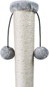 Dimaka 29'' Cat Scratching Post - Natural Sisal Rope Scratcher Post with 4 Dangling Toy Balls for Large Cats (Grey)