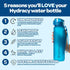 Hydracy Water Bottle with Time Marker - Large BPA Free Leak Proof Gym Bottle with Fruit Infuser for Fitness