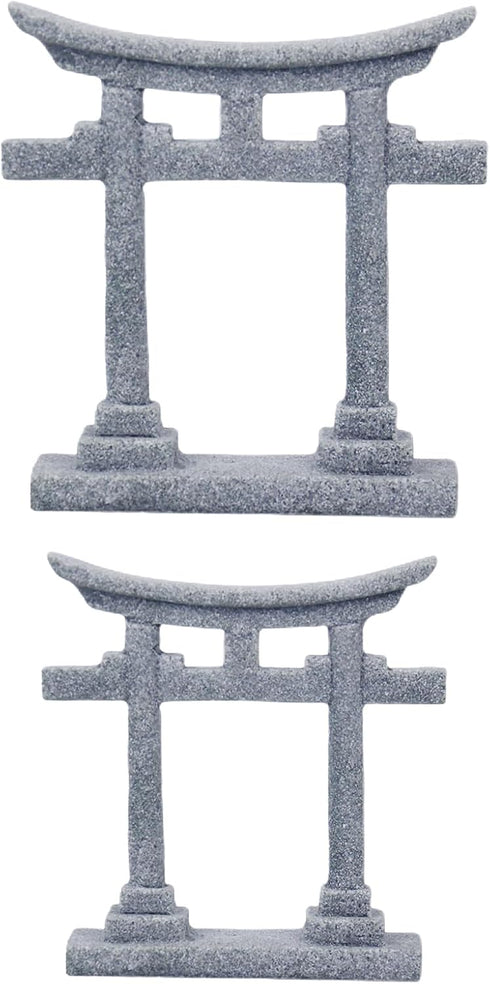 Tsynapter Torii Gate Aquarium Decor Japanese Stone Statue Ornament for Fish Tank, Garden Decoration, Landscape