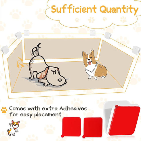 Kandishiex 12pcs US Dog Wall Pee Pad Holder Self-Sticky Pee Pad Wall Clip Keeps Your House Clean Dog Potty Training Pad