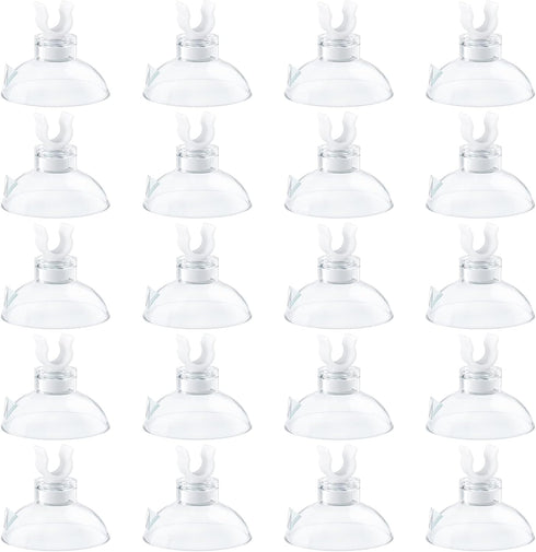 Pawfly Aquarium Suction Cup Clips, 20 Pack for Standard 3/16" ID Airline Tubing, Clear Hose Holder