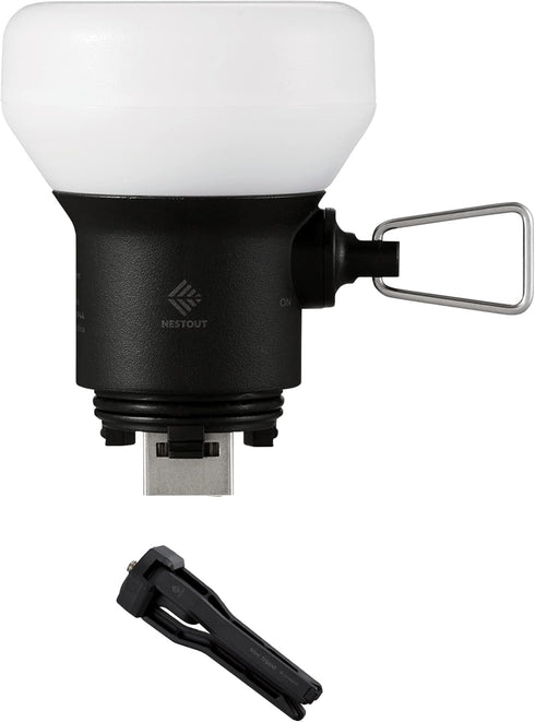 NESTOUT Rugged Outdoor Camping LED Lantern w/ Mini Tripod, Dimmable USB Powered
