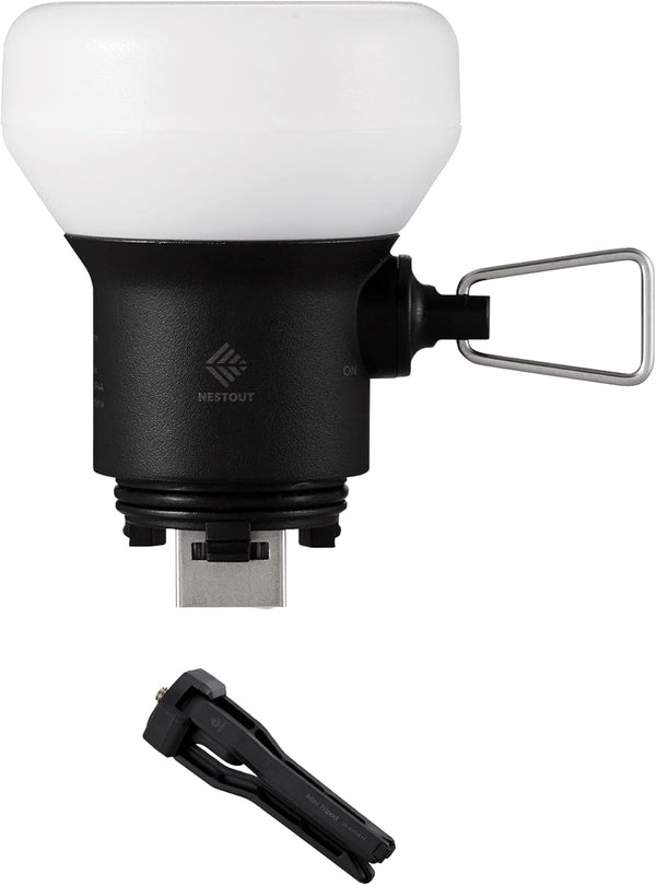 NESTOUT Rugged Outdoor Camping LED Lantern w/ Mini Tripod, Dimmable USB Powered