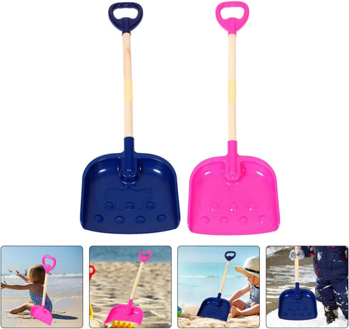 2Pcs SUPVOX Beach Shovels Thickened Plastic Sand Remover Tools for Outdoor Adventures Detachable Design for for Garden