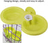 Puppy Double Bowl, Stainless Steel Hanging Food Water Feeder for Small Dogs and Cats (Green)